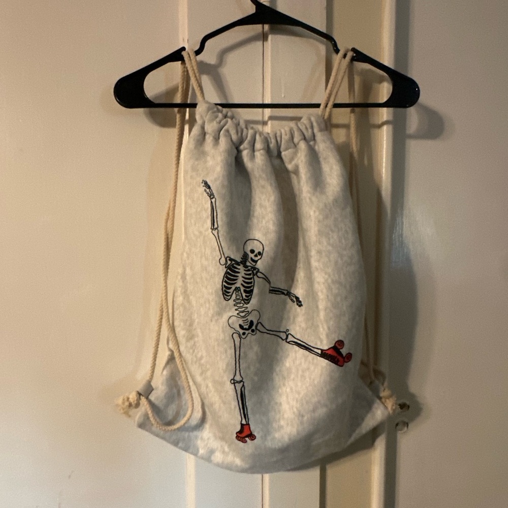 Terrytown Skeleton Print Drawstring Backpack